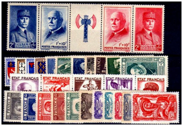 Timbre France Année 1943 Complète - France 1943 Full Year - Click Image to Close