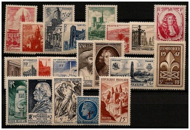 Timbre France Année 1947 Complète - France 1947 Full Year