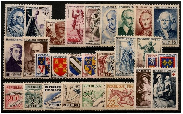 Timbre France Année 1953 Complète - France 1953 Full Year