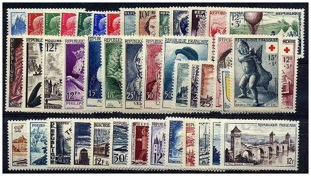 Timbre France Année 1955 Complète - France 1955 Full Year