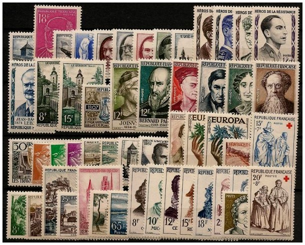 Timbre France Année 1957 Complète - France 1957 Full Year