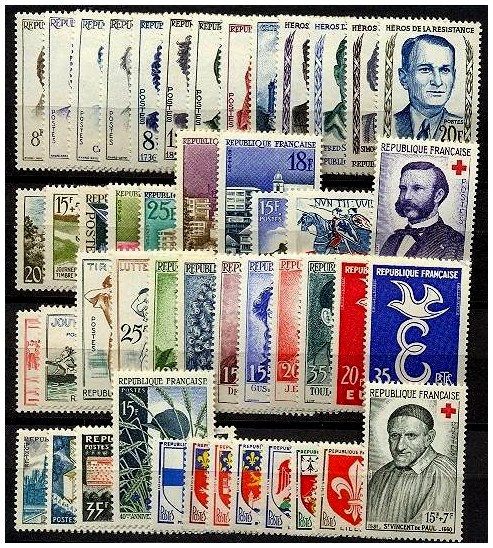 Timbre France Année 1958 Complète - France 1958 Full Year
