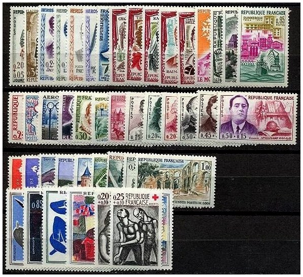 Timbre France Année 1961 Complète - France 1961 Full Year