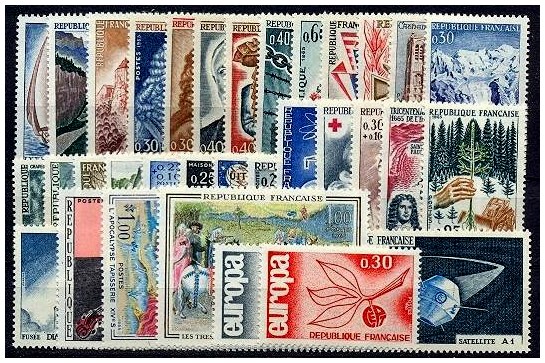 Timbre France Année 1965 Complète - France 1965 Full Year - Click Image to Close