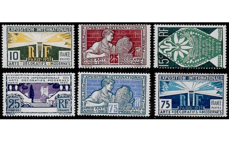 Timbre France Yvert 210/215 - France Scott 220/225