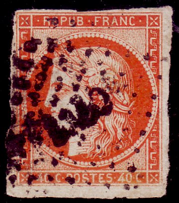 Timbre France Yvert 5 - France Scott 7