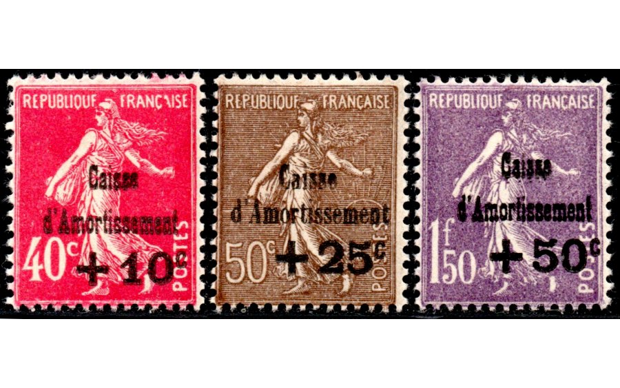 Timbre France Yvert 266/268 - France Scott B35/B37