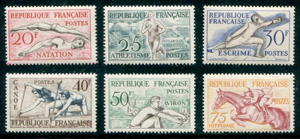 Timbre France Yvert 960/965 - France Scott 700/705 - Click Image to Close
