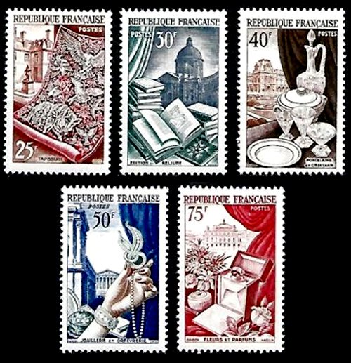 Timbre France Yvert 970/974 - France Scott 711/715 - Click Image to Close