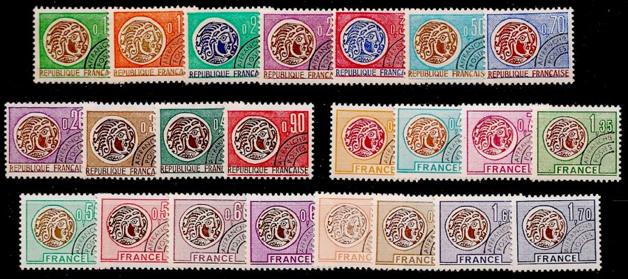 Timbre Yvert Preoblitere 123/45 - France Scott Precancel 123/45