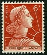 Timbre France Yvert 1009A - France Scott 751