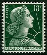 Timbre France Yvert 1011A - France Scott 754