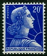 Timbre France Yvert 1011B - France Scott 755