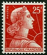 Timbre France Yvert 1011C - France Scott 756