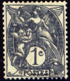 Timbre France Yvert 107 - France Scott 109