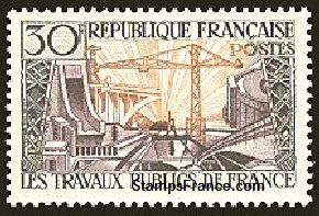 Timbre France Yvert 1114 - France Scott 835