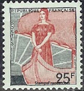 Timbre France Yvert 1216 - France Scott 927