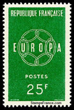 Timbre France Yvert 1218 - France Scott 929