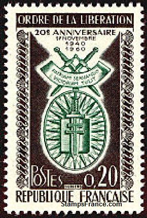 Timbre France Yvert 1272 - France Scott 977