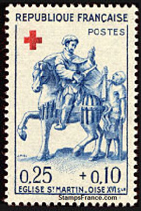 Timbre France Yvert 1279 - France Scott B348