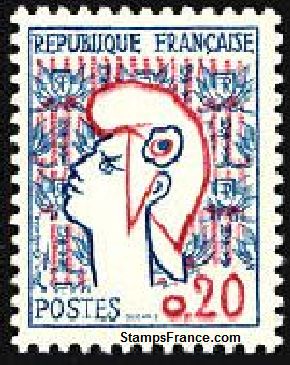 Timbre France Yvert 1282 - France Scott 985