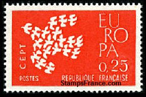 Timbre France Yvert 1309 - France Scott 1005