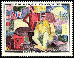 Timbre France Yvert 1322 - France Scott 1017