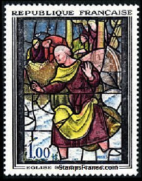 Timbre France Yvert 1377 - France Scott 1055