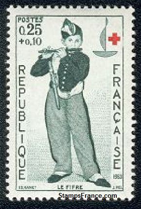 Timbre France Yvert 1401 - France Scott 1078