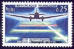 Timbre France Yvert 1418 - France Scott