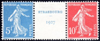 Timbre France Yvert 241+242 - France Scott 241a+241b