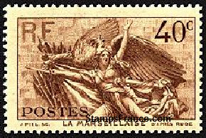 Timbre France Yvert 315 - France Scott 310