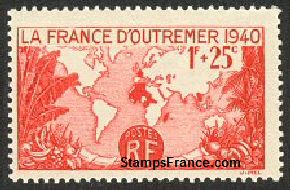 Timbre France Yvert 453 - France Scott B96