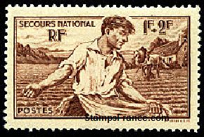 Timbre France Yvert 467 - France Scott B105