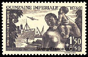 Timbre France Yvert 543 - France Scott B132