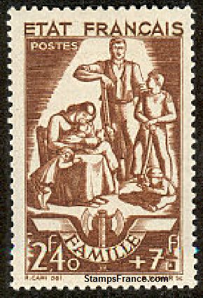 Timbre France Yvert 578 - France Scott B155