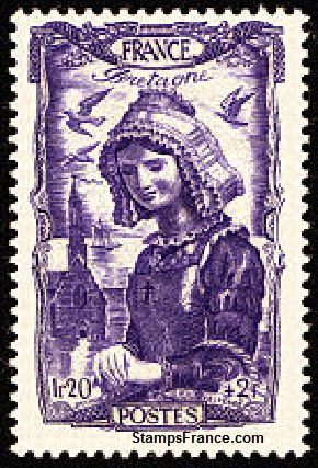 Timbre France Yvert 594 - France Scott B168