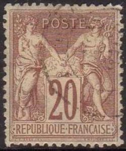 Timbre France Yvert 67 - France Scott 70