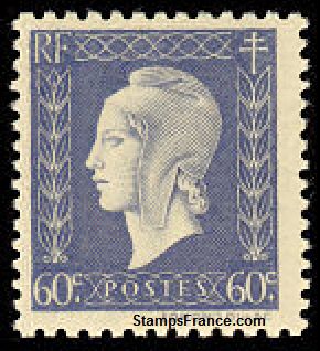 Timbre France Yvert 686 - France Scott