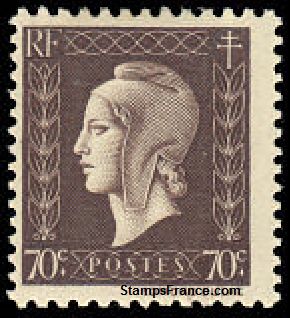 Timbre France Yvert 687 - France Scott