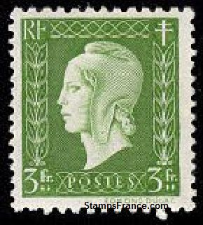 Timbre France Yvert 694 - France Scott