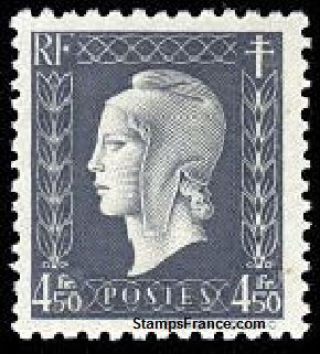 Timbre France Yvert 696 - France Scott