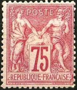 Timbre France Yvert 71 - France Scott 75