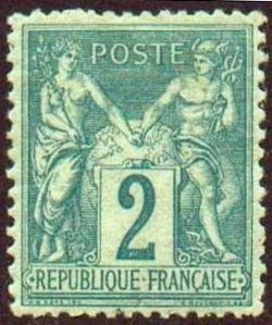 Timbre France Yvert 74 - France Scott 77