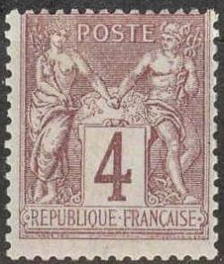 Timbre France Yvert 88 - France Scott 90