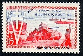 Timbre France Yvert 983 - France Scott